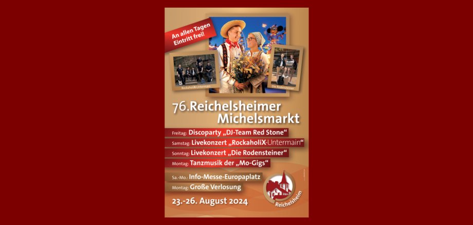 Plakat mit Informationen zum Reichelsheimer Michelsmarkt