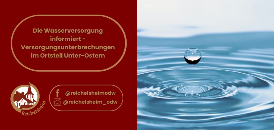 Zweigeteilte Übersicht. Auf der linken Seite ist der Titel des Artikels zu lesen und ein Hinweis auf die Social Media Kanäle der Gemeinde Reichelsheim zu sehen. Auf der rechten Seite ist ein zum Artikel passendes Bild platziert. Zweigeteilte Übersicht. Auf der linken Seite ist der Titel des Artikels zu lesen und ein Hinweis auf die Social Media Kanäle der Gemeinde Reichelsheim zu sehen. Auf der rechten Seite ist ein zum Artikel passendes Bild platziert.