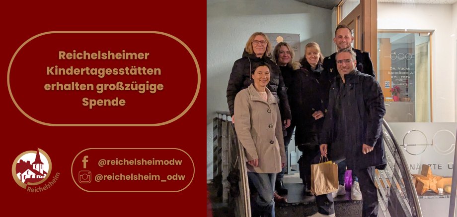 Zweigeteilte Übersicht. Auf der linken Seite ist der Titel des Artikels zu lesen und ein Hinweis auf die Social Media Kanäle der Gemeinde Reichelsheim zu sehen. Auf der rechten Seite ist ein zum Artikel passendes Bild platziert.