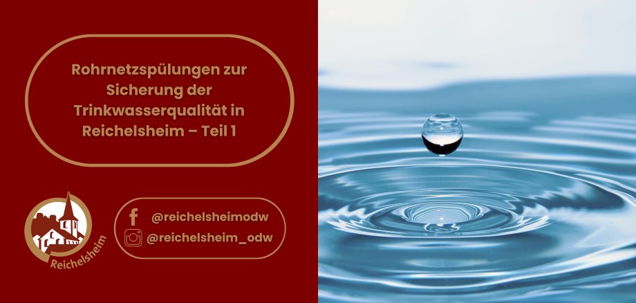 Zweigeteilte Übersicht. Auf der linken Seite ist der Titel des Artikels zu lesen und ein Hinweis auf die Social Media Kanäle der Gemeinde Reichelsheim zu sehen. Auf der rechten Seite ist ein zum Artikel passendes Bild platziert.